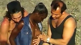 Exploited African Porn Star Gets Double Penetrated By Two White Guys
