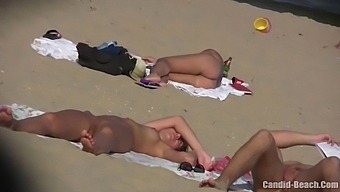Amateur Lewd Couples Naked At Nudist Beach Voyeur Video.