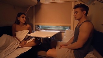 A Teen Babe Gets A Wild Ride On A Train And Gets Fucked Hard