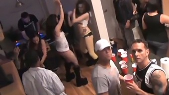 Teen (18+) Gets Wild At The Orgy With Group Sex And Ride