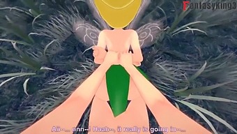 Tinker Bell And Another Fairy Engage In Sexual Activity While A Third Fairy Watches | Peter Pank | Short (With Full Red Color)