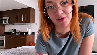 Redhead Step Sister Gives A Blowjob And Gets A Cumshot - Emma Magnolia
