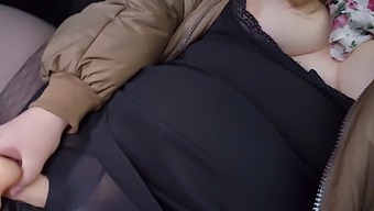 Fatty Beauty With Large Breasts Masturbates In The Back Of A Taxi