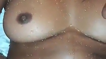 African-American Woman Experiences Intense Orgasm And Ejaculation