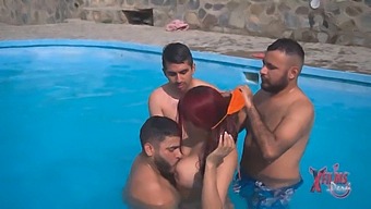 A Peruvian Woman With Red Hair Is A Sexually Adventurous Person Who Has Sex With Three Men In A Pool And Desires More