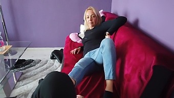 Blonde Beauty Explores Her Foot Fetish With A Passionate Foot Worship Session