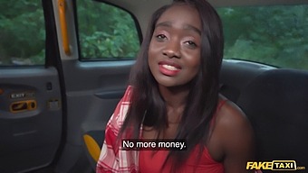 Ebony Beauty Reveals Her Body And Enjoys Intense Sex In A Faux Taxi