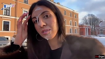 Stunning Woman Flaunts Facial In Public, Earning A Bountiful Bribe From An Unknown Individual - Cumwalk