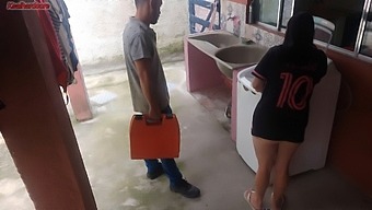 Brazilian Housewife Indulges In A Sexual Encounter With The Washing Machine Repairman While Her Husband Is Absent
