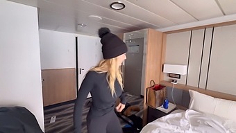 Beautiful Woman Cheats On Her Girlfriend On A Cruise And Gets Her Mouth Fucked In Public.