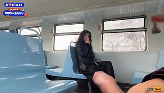 Public Train Adventure With A Happy Ending And Facial Cumshot